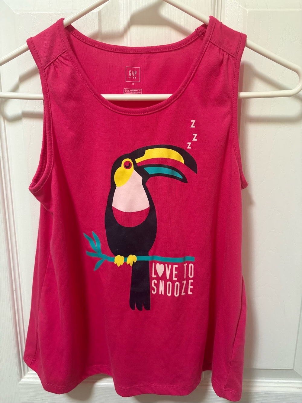 GAP Kids Hot Pink Toucan Graphic Tank Top